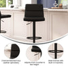 Mid-Back Adjustable Height Channel Stitched Barstools, Set of 2, Black - Flash Furniture