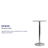 23.75'' Round Glass Table with 41.75''H Chrome Base - Flash Furniture