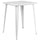 Commercial Grade 31.5'' Square White Metal Indoor-Outdoor Bar Height Table - Flash Furniture