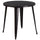 Commercial Grade 30'' Round Black-Antique Gold Metal Indoor-Outdoor Table - Flash Furniture