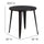 Commercial Grade 30'' Round Black-Antique Gold Metal Indoor-Outdoor Table - Flash Furniture
