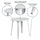 Commercial Grade 30'' Round White Metal Indoor-Outdoor Table - Flash Furniture