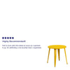 Commercial Grade 30'' Round Yellow Metal Indoor-Outdoor Table - Flash Furniture