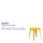 Commercial Grade 30'' Round Yellow Metal Indoor-Outdoor Table - Flash Furniture