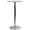 23.5'' Round Glass Table with 35.5''H Chrome Base - Flash Furniture