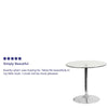 31.5'' Round Glass Table with 29''H Chrome Base - Flash Furniture