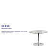 39.25'' Round Glass Table with 29''H Chrome Base - Flash Furniture