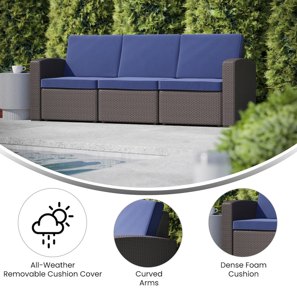 Contemporary Outdoor Sofa - Flash Furniture