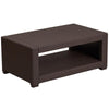 Chocolate Brown Faux Rattan Coffee Table - Flash Furniture