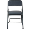 2-Pack Advantage Black Padded Metal Folding Chair - Black 1-in Fabric Seat - Flash Furniture