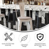 30'' High White Metal Indoor-Outdoor Barstool with Gray Poly Resin Wood Seat - Flash Furniture