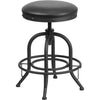 24'' Counter Height Stool with Swivel Lift Black LeatherSoft Seat - Flash Furniture
