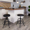 24'' Counter Height Stool with Swivel Lift Black LeatherSoft Seat - Flash Furniture