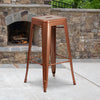 Commercial Grade 30'' High Backless Copper Indoor-Outdoor Barstool - Flash Furniture