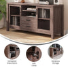 Brown 59in Modern Kitchen and Dining Room Buffet Sideboard Storage Cabinet - Flash Furniture