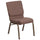 18.5''W Stacking Church Chair in Brown Dot Fabric - Gold Vein Frame - Flash Furniture
