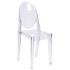 Ghost Side Chair in Transparent Crystal - Flash Furniture