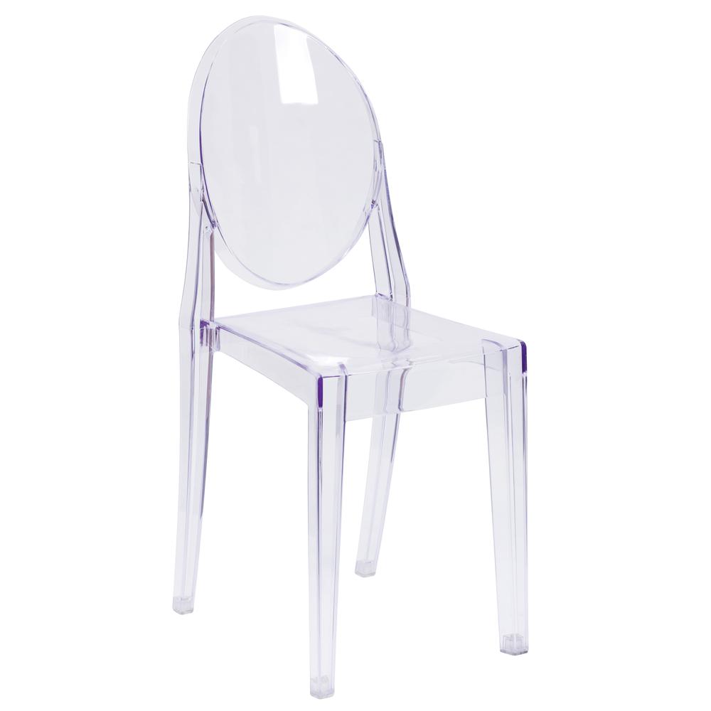 Ghost Side Chair in Transparent Crystal - Flash Furniture
