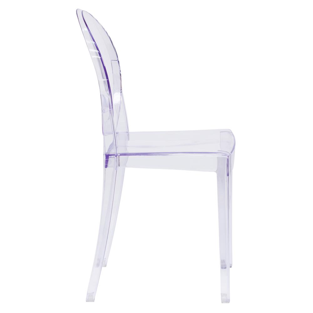 Ghost Side Chair in Transparent Crystal - Flash Furniture