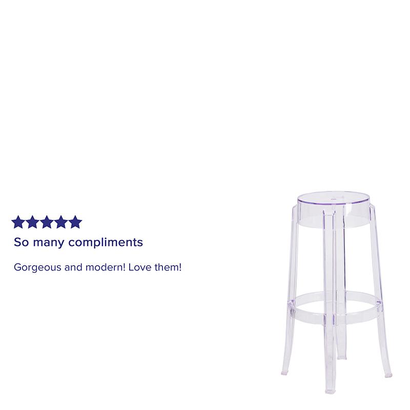 29.75'' High Transparent Barstool - Flash Furniture