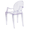 Ghost Chair with Arms in Transparent Crystal - Flash Furniture