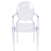 Ghost Chair with Arms in Transparent Crystal - Flash Furniture