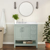 36in Bathroom Vanity with Storage Drawers and Sink Combo, Sage Frame - Flash Furniture