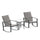 Modern 3 Piece Outdoor Rocking Chairs and Table Set - Flash Furniture