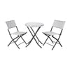 Modern 3 Piece Folding French Bistro Table and Chairs Set - Flash Furniture