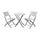 Modern 3 Piece Folding French Bistro Table and Chairs Set - Flash Furniture