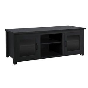 65'' Entertainment Center with Storage Cabinets for up to 80'' TV's, Black - Flash Furniture