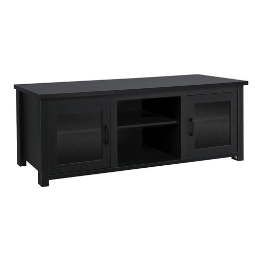 65'' Entertainment Center with Storage Cabinets for up to 80'' TV's, Black - Flash Furniture