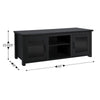 65'' Entertainment Center with Storage Cabinets for up to 80'' TV's, Black - Flash Furniture