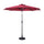 9 FT Round Umbrella with 32 Solar LED Lights and Crank, Red - Flash Furniture