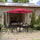 9 FT Round Umbrella with 32 Solar LED Lights and Crank, Red - Flash Furniture
