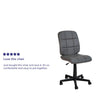 Mid-Back Gray Quilted Vinyl Swivel Task Office Chair - Flash Furniture