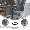 Mid-Back Designer Executive Office Chair with Brushed Chrome Base and Arms, Gray - Flash Furniture