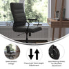 High Back Black Executive Swivel Office Chair with Black Frame, Arms, - Flash Furniture