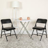 HERCULES Series Curved Triple Braced & Double Hinged Black Vinyl Metal Folding Chair - Flash Furniture