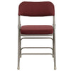 HERCULES Series Premium Curved Triple Braced & Double Hinged Burgundy Fabric Metal Folding Chair - Flash Furniture