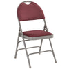 HERCULES Series Ultra-Premium Triple Braced Burgundy Fabric Metal Folding Chair with Easy-Carry Handle - Flash Furniture