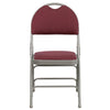 HERCULES Series Ultra-Premium Triple Braced Burgundy Fabric Metal Folding Chair with Easy-Carry Handle - Flash Furniture