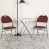 HERCULES Series Ultra-Premium Triple Braced Burgundy Fabric Metal Folding Chair with Easy-Carry Handle - Flash Furniture