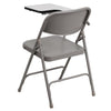 Premium Steel Folding Chair with Right Handed Tablet Arm - Flash Furniture