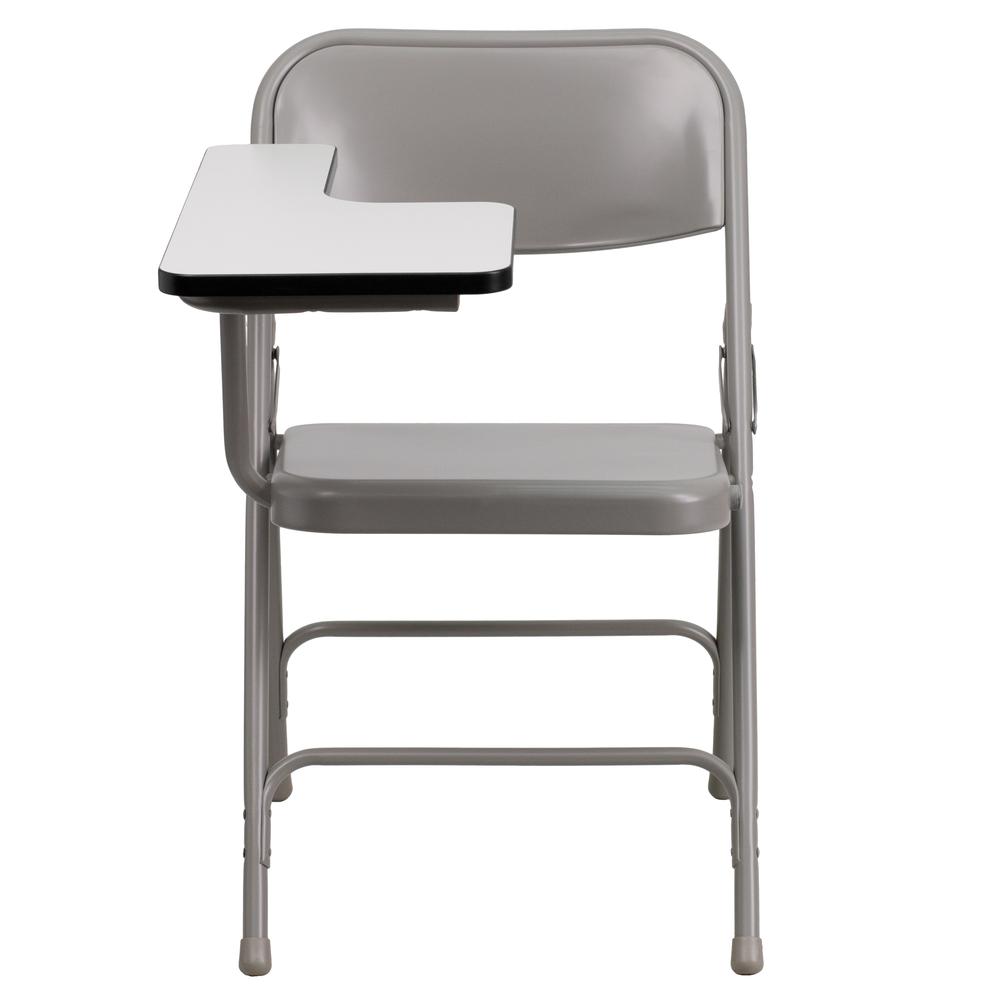 Premium Steel Folding Chair with Right Handed Tablet Arm - Flash Furniture
