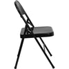 HERCULES Series Triple Braced & Double Hinged Black Metal Folding Chair - Flash Furniture