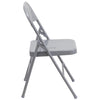 HERCULES Series Triple Braced & Double Hinged Gray Metal Folding Chair - Flash Furniture