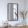 20'' x 30'' Decorative Wall Mirror - Rounded Corners, Matte Black - Flash Furniture
