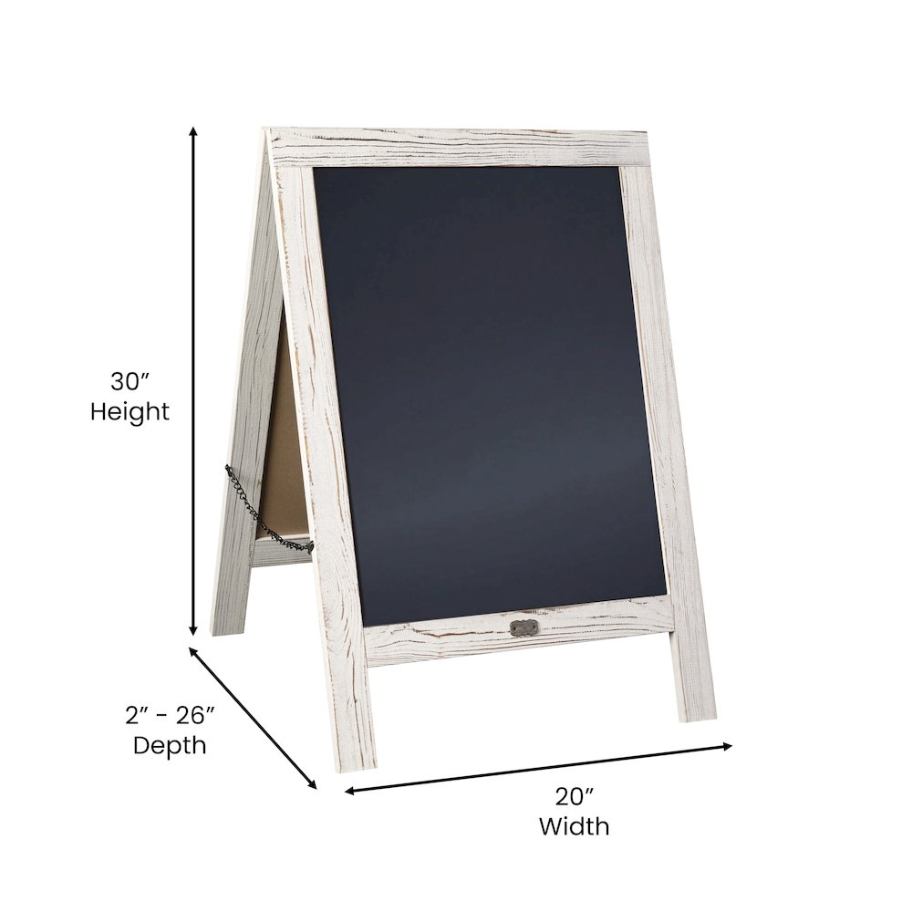 Vintage A-Frame Double Sided Magnetic Message Board - Flash Furniture