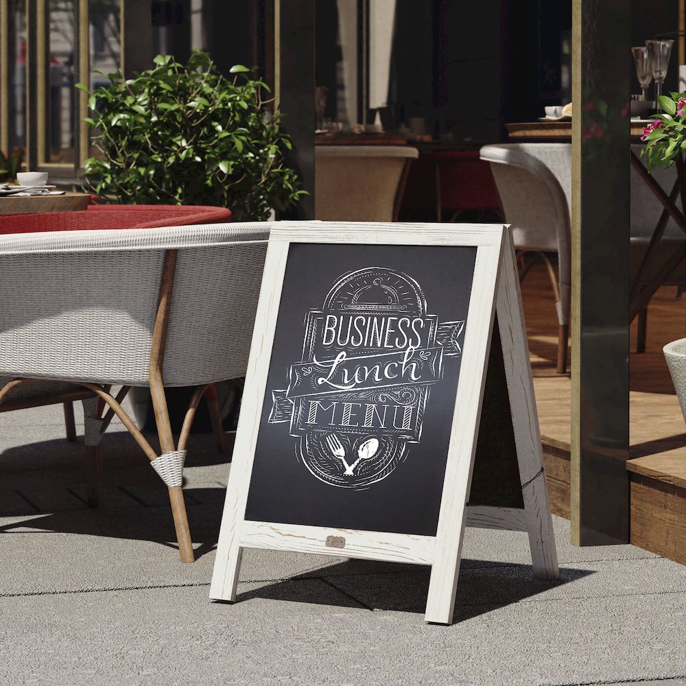 Vintage A-Frame Double Sided Magnetic Message Board - Flash Furniture